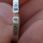 Load image into Gallery viewer, OOAK Ethnic ring in silver #17 • adjustable ~ size 57 (ready-to-ship)