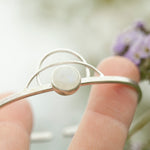 Load image into Gallery viewer, OOAK Elva bracelet #16 • White Labradorite (Rainbow Moonstone) & arches (ready to ship)