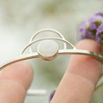 Load image into Gallery viewer, OOAK Elva bracelet #16 • White Labradorite (Rainbow Moonstone) & arches (ready to ship)