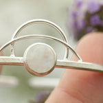 Load image into Gallery viewer, OOAK Elva bracelet #16 • White Labradorite (Rainbow Moonstone) & arches (ready to ship)