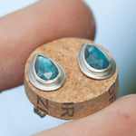 Load image into Gallery viewer, Stone stud earrings in silver #2 • Kyanite (ready to ship)