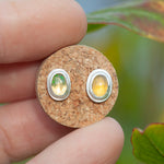 Load image into Gallery viewer, Stone stud earrings in silver #13 • Ethiopian Opal (ready to ship)