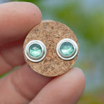 Load image into Gallery viewer, Stone stud earrings in silver #8 • Kyanite (ready to ship)