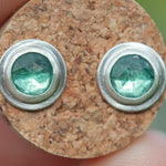 Load image into Gallery viewer, Stone stud earrings in silver #8 • Kyanite (ready to ship)