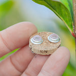 Load image into Gallery viewer, Stone stud earrings in silver #4 • Rose Quartz (ready to ship)