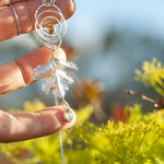 Charger l'image dans la galerie, OOAK Leaf pendant in silver #9 • Citrines (ready to ship)