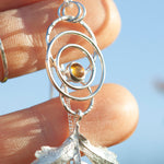 Charger l'image dans la galerie, OOAK Leaf pendant in silver #9 • Citrines (ready to ship)