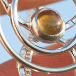 Charger l'image dans la galerie, OOAK Leaf pendant in silver #9 • Citrines (ready to ship)