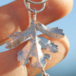 Charger l'image dans la galerie, OOAK Leaf pendant in silver #9 • Citrines (ready to ship)