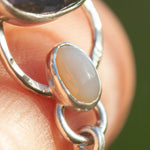 Charger l'image dans la galerie, OOAK Leaf pendant in silver #11 • Iolite & Opal (ready to ship)