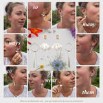 Load image into Gallery viewer, OOAK Flora earrings #2 • White Labradorite (ready to ship)