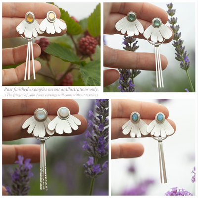 Choose Your Stone : boucles d'oreilles Flora (sur commande)