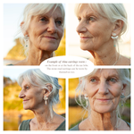 Lade das Bild in den Galerie-Viewer, OOAK Aina earrings #10 • White Labradorite & Onyx (ready to ship)