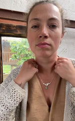 Load image into Gallery viewer, OOAK Lava necklace #1 • Kyanite (ready to ship)