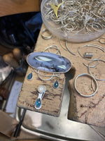 Load image into Gallery viewer, OOAK Aurae pendant #13 • Dendritic Opal, Kyanite & moonstone (ready to ship)