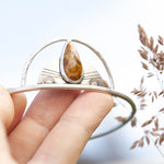 Cargar imagen en el visor de la galería, OOAK silver cuff bracelet with fossil coral (ready to ship)