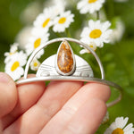 Cargar imagen en el visor de la galería, OOAK silver cuff bracelet with fossil coral (ready to ship)