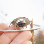 Load image into Gallery viewer, OOAK silver cuff bracelet with labradorite (ready to ship)
