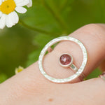 Load image into Gallery viewer, OOAK Lua ring with tourmaline ~ Size 50 ~ can be adjusted (ready-to-ship)
