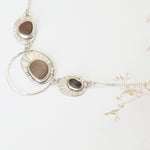 Load image into Gallery viewer, OOAK intuition necklace with 3 pebbles (ready-to-ship)