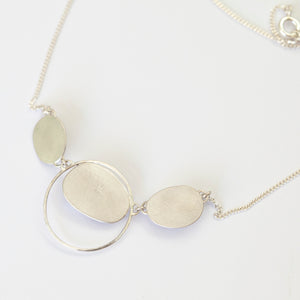 OOAK intuition necklace with 3 pebbles (ready-to-ship)