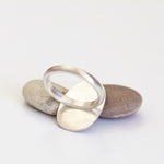 Load image into Gallery viewer, OOAK intuition ring with black pebble ~ Size 51 (ready-to-ship)