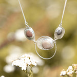 Load image into Gallery viewer, OOAK intuition necklace with 3 pebbles (ready-to-ship)