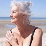 Load image into Gallery viewer, OOAK intuition ring with black pebble ~ Size 51 (ready-to-ship)