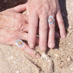 Load image into Gallery viewer, OOAK intuition ring with soft pink pebble ~ Size 54,75 (ready-to-ship)