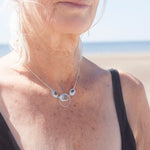 Load image into Gallery viewer, OOAK intuition necklace with 3 pebbles (ready-to-ship)