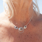 Load image into Gallery viewer, OOAK intuition necklace with 3 pebbles (ready-to-ship)