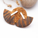 Load image into Gallery viewer, OOAK Aela ear jackets #10 • copper & silver • vegetal imprint (ready-to-ship)