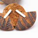 Load image into Gallery viewer, OOAK Aela ear jackets #10 • copper & silver • vegetal imprint (ready-to-ship)