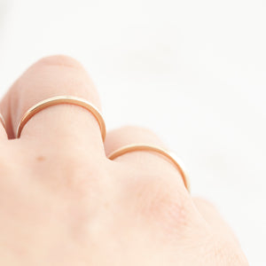 OOAK Simple square ring in solid 14k • size 54,25 (ready to ship)