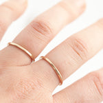 Load image into Gallery viewer, OOAK Simple square ring in solid 14k • size 54,25 (ready to ship)
