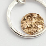 Load image into Gallery viewer, OOAK Moon halo pendant #2 • silver & solid 18k peach gold (ready to ship)