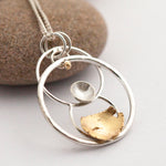 Load image into Gallery viewer, OOAK Cosmos pendant #2 • Silver & solid 18K peach gold (ready to ship)