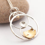 Load image into Gallery viewer, OOAK Cosmos pendant #2 • Silver & solid 18K peach gold (ready to ship)