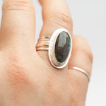 Load image into Gallery viewer, Stacking ring set with hammered finish ~ perfect to wear with a ring that feels a little too big (made to order)