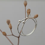 Load image into Gallery viewer, Simple silver hoops (combines perfectly with ear jacket fans) (made to order)