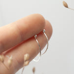 Load image into Gallery viewer, Simple silver hoops (combines perfectly with ear jacket fans) (made to order)
