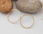 Load image into Gallery viewer, Textured brass circle earrings   (Made to order)
