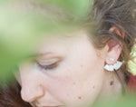Load image into Gallery viewer, Aela earings : Ear jackets in silver with ethnic patterns (made to order)
