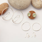 Load image into Gallery viewer, OOAK • Crossing circle earrings : 5 ways to wear them! (in stock, ready to ship)