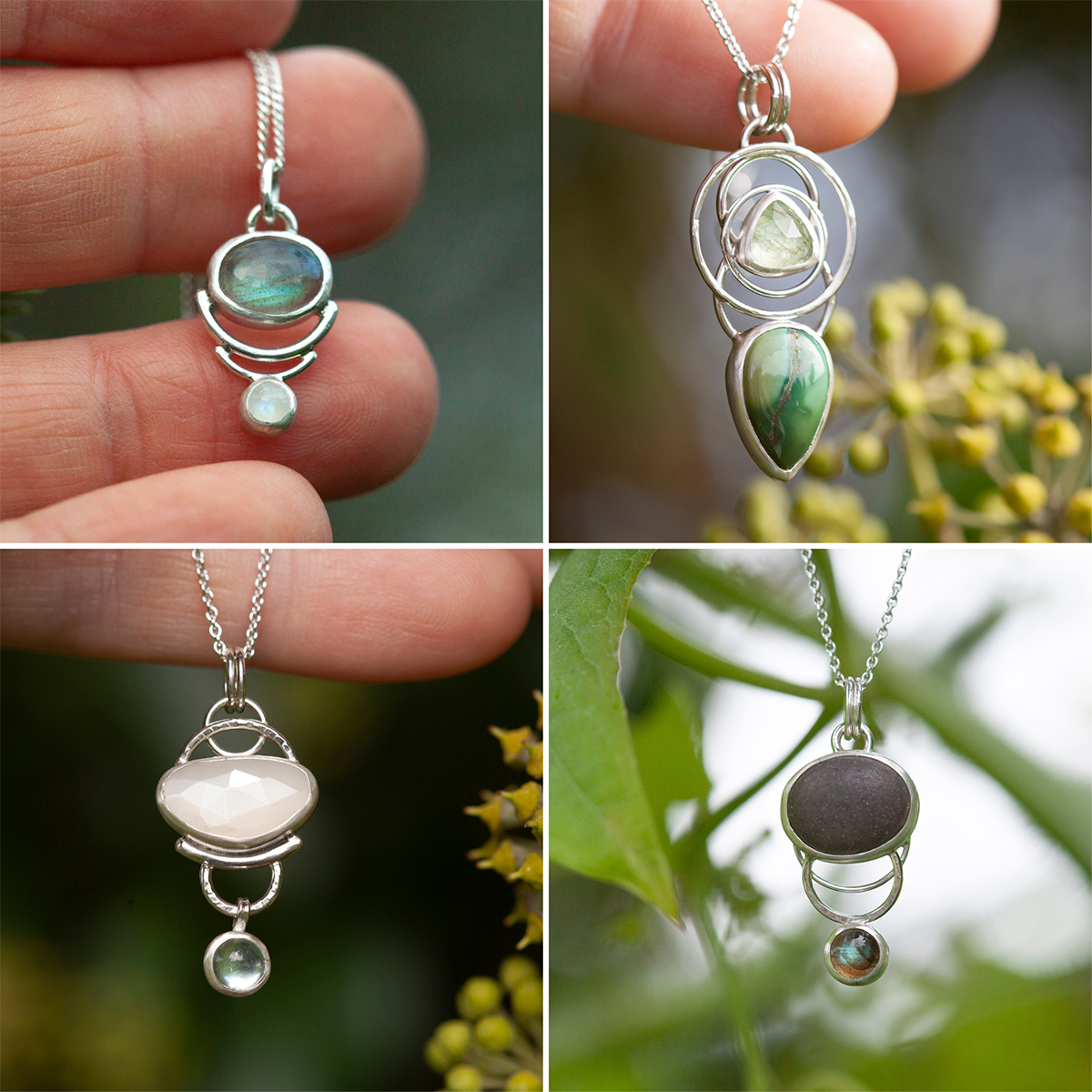 Choose Your Stone : Surprise Osmose Pendant   (made to order)