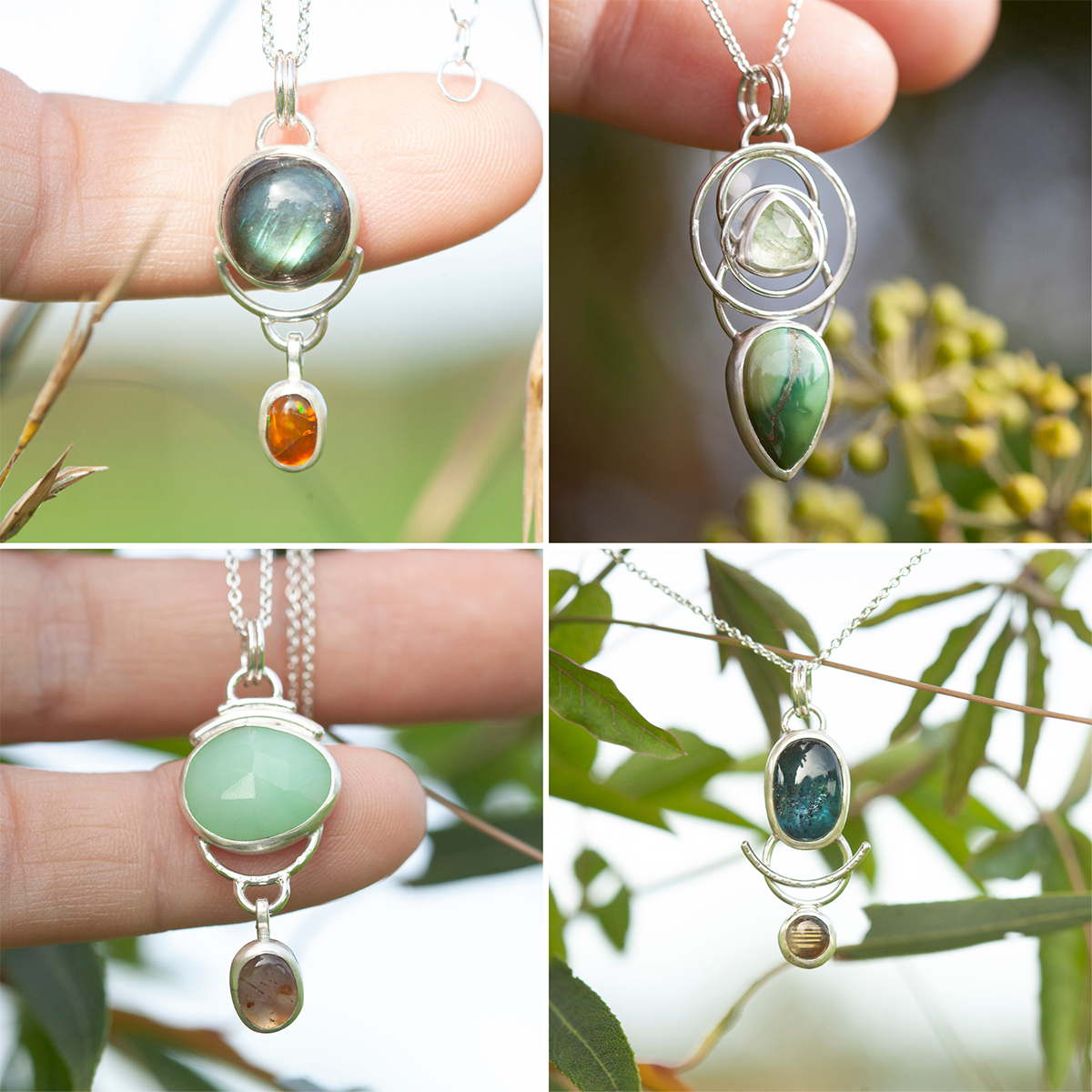 Choose Your Stone : Surprise Osmose Pendant   (made to order)