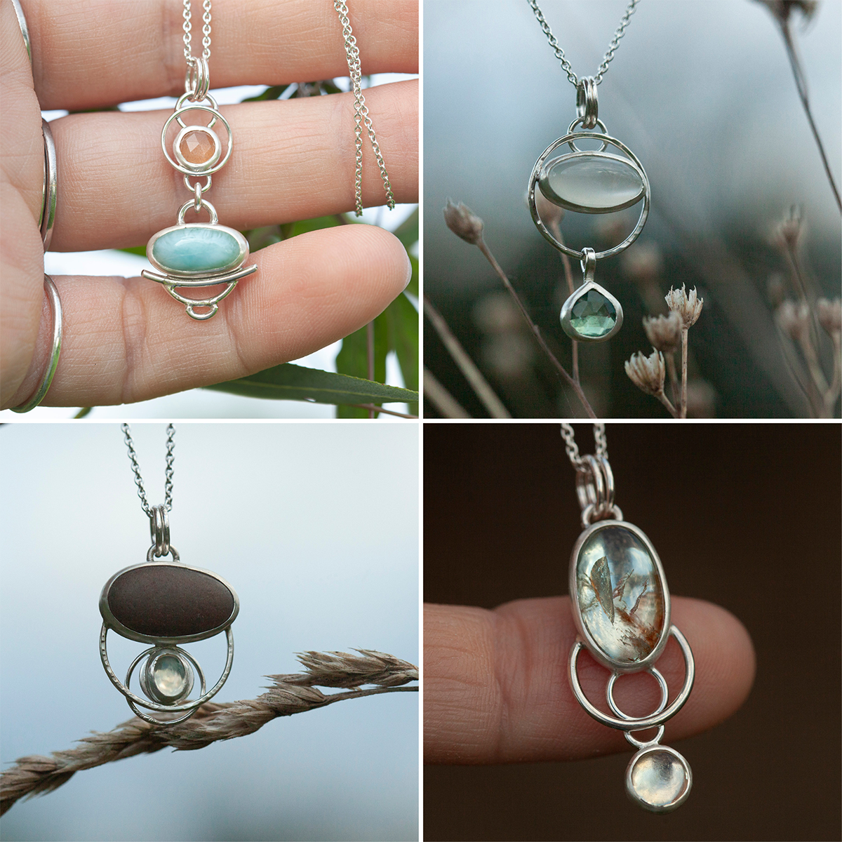 Choose Your Stone : Surprise Osmose Pendant   (made to order)