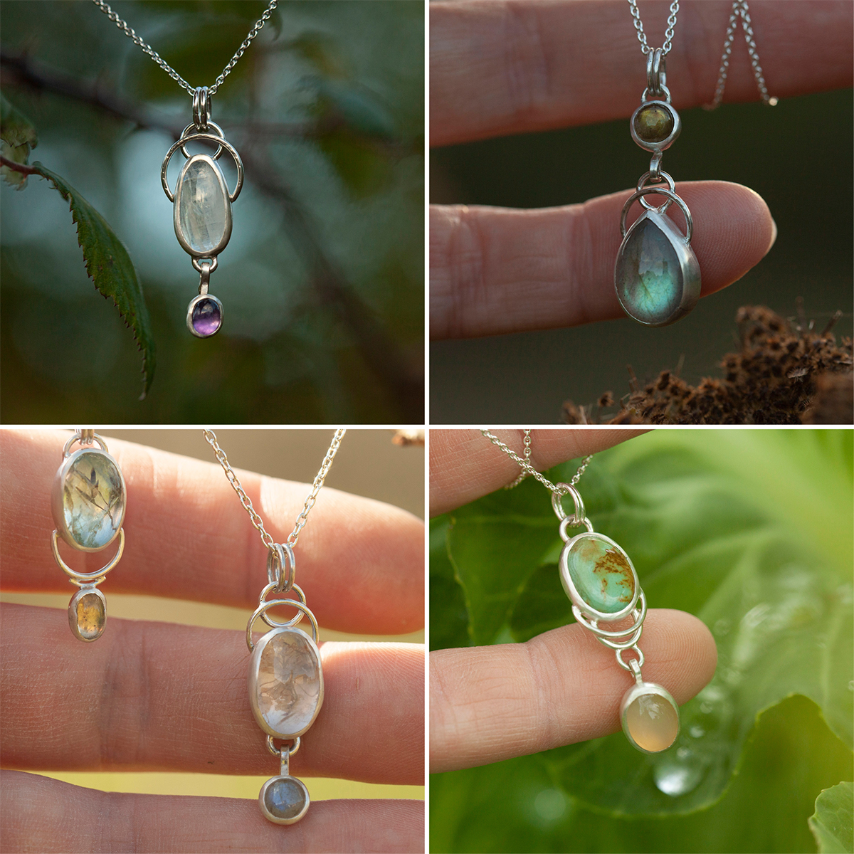 Choose Your Stone : Surprise Osmose Pendant   (made to order)