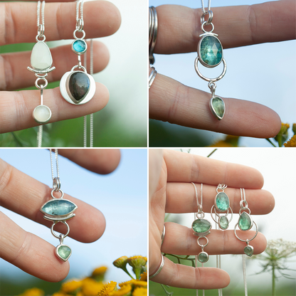 Choose Your Stone : Surprise Osmose Pendant   (made to order)