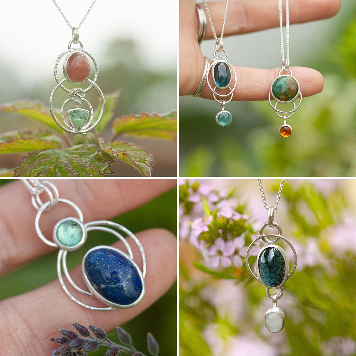 Choose Your Stone : Surprise Osmose Pendant   (made to order)